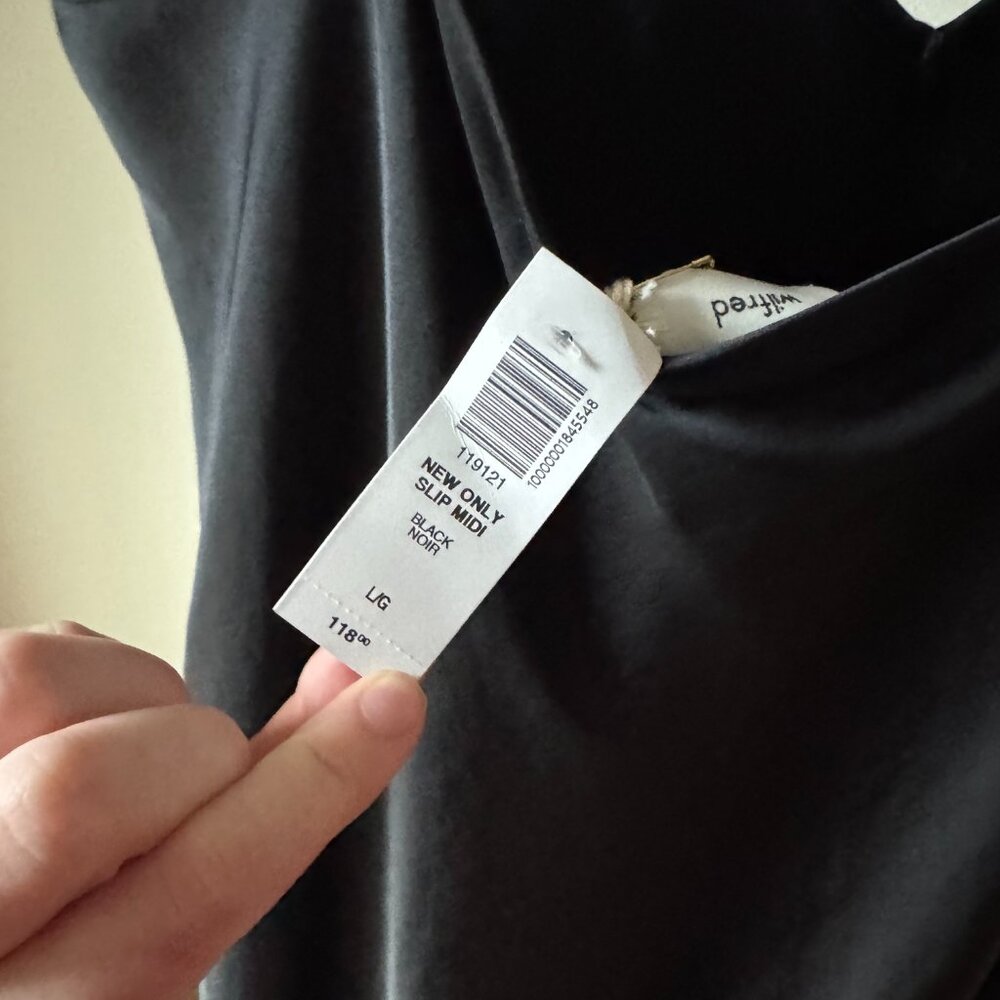 Only Slip Satin Midi Dress Aritizia Black - Picture 2 of 10